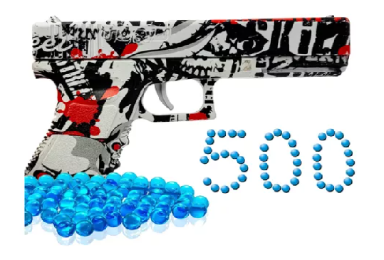 PISTOLA HIDROGEL RESORTE CON 500 TIROS